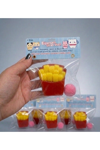 Moj Moj Taba Squish Patates Kızartması Sukuşi Yumuşak Stres Atıcı Oyuncak - 1 Adet