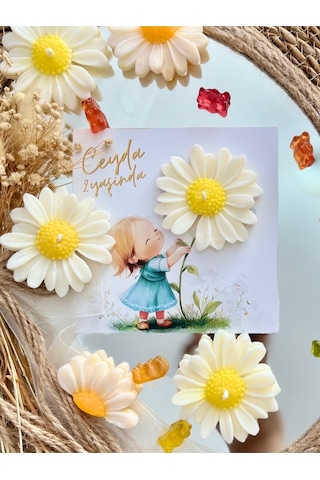 Bernami Mum Pinterest 20 Adet Özel Tasarlanmış Kart Ve Papatya Mum. Doğum Günü, Baby Shower, Bebek Doğum Hediyelik Diğer