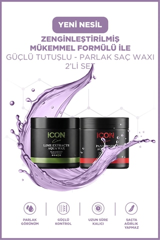 Iconcare Panthenol Ve Aloe Vera Aqua Wax Maksimum Tutuş 2'li Set 150 Ml