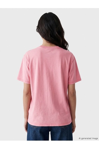 Lcw Vision Pembe Oversize %100 Pamuklu Kadın Tişört