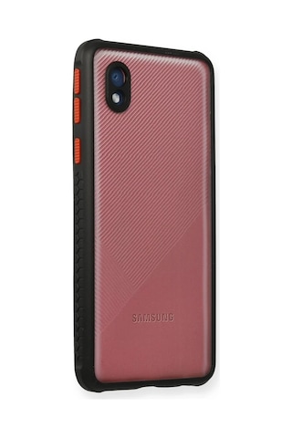 Samsung Galaxy A01 Core Kılıf Miami Şeffaf Silikon - Siyah 14583014