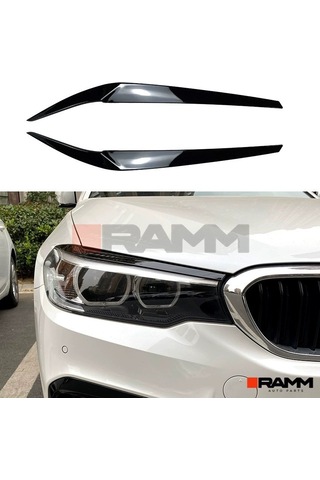 Bmw G30 Far Kaşı Sağ + Sol Parlak Siyah
