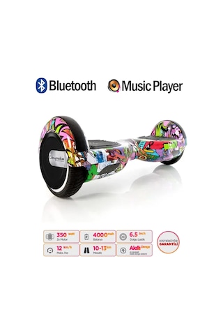 Citymate Elektrikli Kaykay Hoverboard Akıllı Denge 6.5 Inch + Hoverkart + Çanta Extrem Paket D04