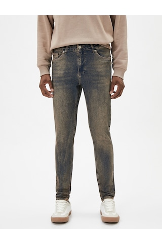 Koton Skinny Fit Yıkamalı Kot Pantolon - Michael Jean Koyu İndigo 4wam40385nd 4WAM40385ND741 İndigo