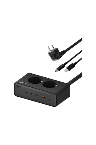 Masaüstü Priz Hızlı Şarj İstasyonu 6 İn 1 2x 4000w Ac, 65w 3xusb-c, 1 Usb-a, 100w Kablo X6423