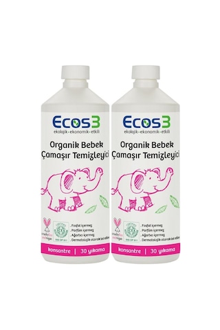 Ecos3 Organik Bebek Çamaşır Temizleyici 30 Yıkama 2 x 1 L Ecos3 Organik Bebek Çamaşır Temizleyici 30 Yıkama 2 x 1 L
