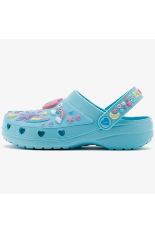 Skechers Heart Charmer - Girly Land Kids Lights Slipper Bantlı Işıklı Çocuk Terlik Mavi