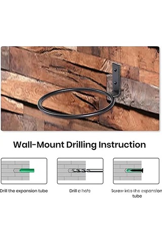 A3-vazo Tutucu Pot Tutucu Ekici Metal Duvar Asma Halkası Pratik Iyi Yükleme Saksı Tutucu Halka Duvara Monte Kolay Kurulum