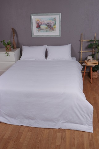 Dnc Home Tekstil Ndchome Beyaz Yıkanmış Çift Kişilik Nevresim Yastık Seti 200 X 220 Beyaz