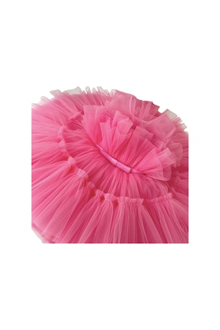 Petityu Tutu Fiyonklu Seker Pembe Dogumgunu Elbisesi Pembe