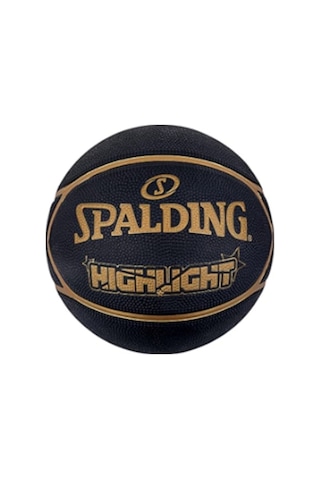 Delux Serisi Spalding Bsk Top 2021 Hıghlıght Black Gold Sz7 Rub 84355z Rekabet Bireysel Antrenman Gold - Siyah