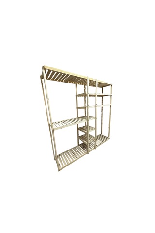 Doğal Ahşap Elbise Dolabı Ahşap