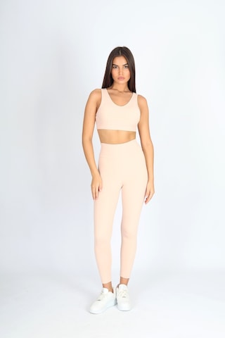 Soft&Basic Toparlayıcı Ve Esnek Pembe Renk Tayt Pembe