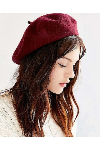 Eke Tekstil Bordo Fransız Ressam Avusturalya Yünü Keçe Bere Bordo