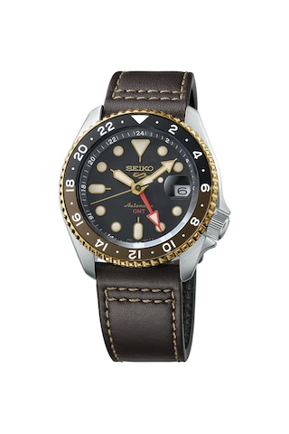 Seiko Ssk036j Otomatik Kahverengi Deri Kordon 10 Atm 42 Mm Erkek Kol Saati Gri