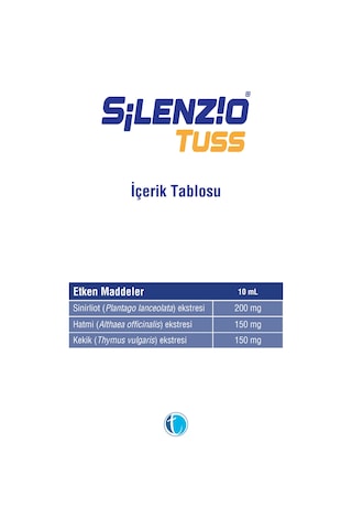 Sılenzıo Tuss Oksuruk Surubu 100 Ml