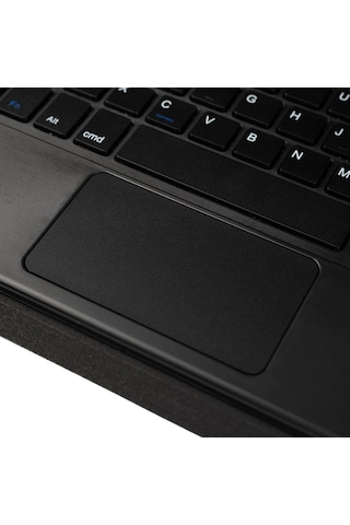 Galaxy Tab S9 Uyumlu Zore Border Keyboard Bluetooh Bağlantılı Standlı Klavyeli Tablet Kılıfı-siyah
