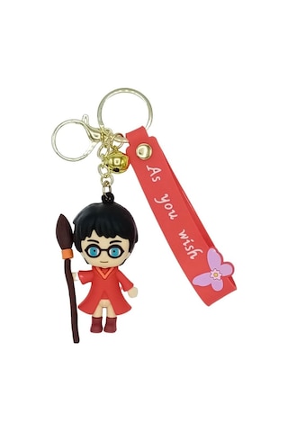 Dünyadan Hediyeler Harry Potter 3d Silikon Anahtarlık As You Wish Kırmızı