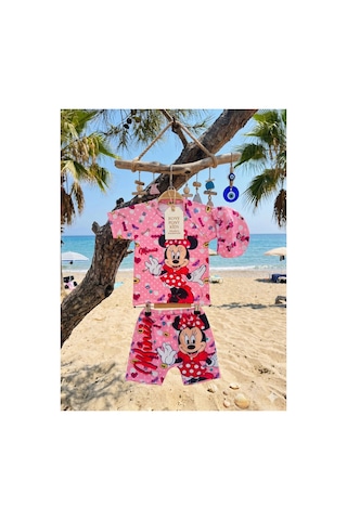 Rony Pony Kids Kız Çocuk Uv Korumalı Mayo Takımı Şapkalı 3 Parça Pembe