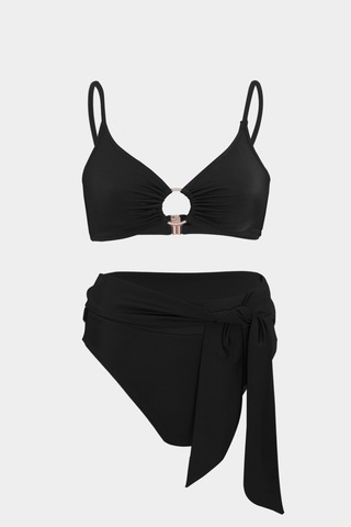 Açelyaokcu Premium Yüksek Bel Metıs Fit Kadın Bikini Altı Siyah