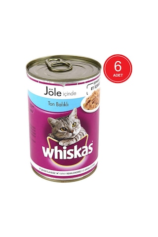 Whiskas Ton Balıklı Konserve Yetişkin Kedi Maması 6 x 400 G