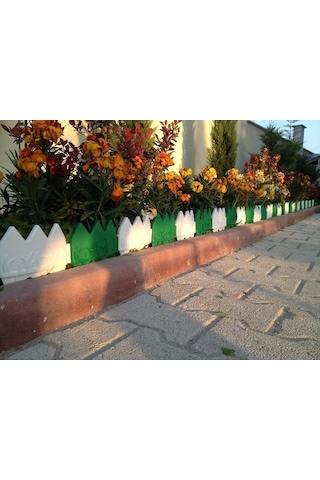 8 X 16 Paket Dekoratif Bahçe Çiti Uzunluk 21.76 Cm Yeşil