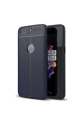 One Plus 5 Kılıf Zore Niss Silikon Kapak Lacivert