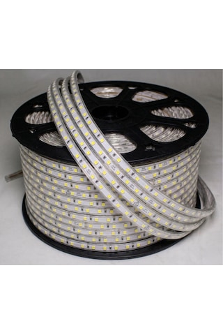 1 Adet 25 Metre Cata Ct 4497 Dış Mekan 120 Ledli Yapışkanlı 220v Şerit Led Amber Işık Rekli