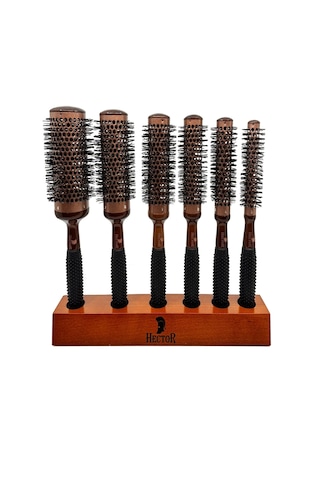 Hector Vent Point Seramik Sehpalı 6 Lı Saç Fırça Seti