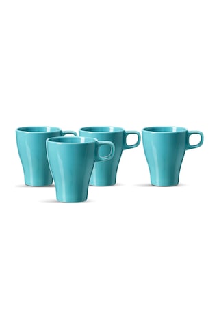 Ikea Färgrık Seramik Kupa Seti 11 Cm 250 Ml Turkuaz 4 Parça