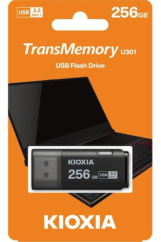 Kıoxıa Transmemory U301 256gb Usb Bellek Usb 3.2 Gen 1, Siyah