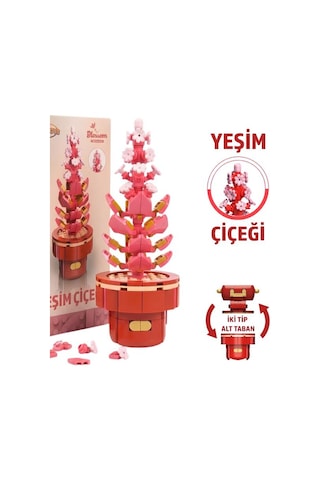 Dostoys Yapı Taşı Serisi Çiçek Yapım Seti Yeşim Çiçeği 200 Parça
