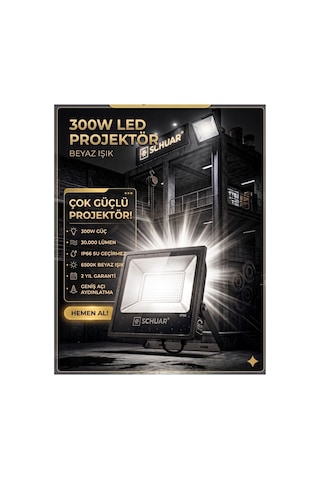 300w Led Projektör Beyaz Işık,yüksek Lümen, Bahçe Aydınlatma,sokak Aydınlatma Ip65,güçlü Saha Ve Bahçe Aydınlatması
