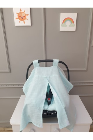 Müslin Puset Örtüsü - Mint Yeşil