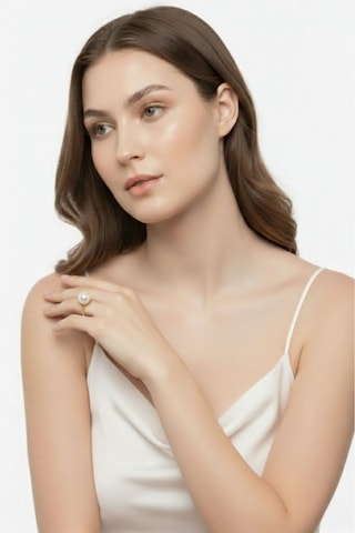 Tek Doğal İnci Yüzük 9 Mm