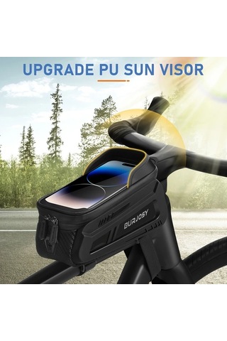 Willowhaven Black Qy626 Bisiklet Ön Çerçeve Çantası Dokunmatik Ekran Tpu Telefon Tutucu Haki