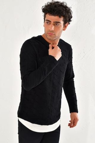 Efor Atr 011 Slim Fit Siyah Spor Triko Siyah