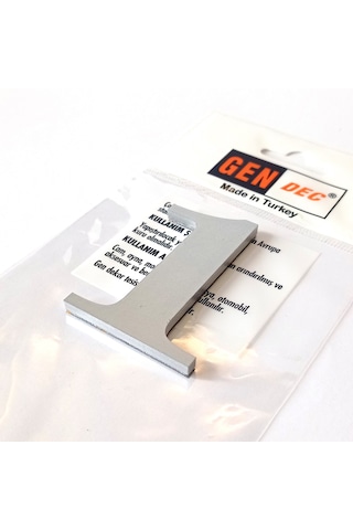 Gendec Kapı Numarası 7Cm No:1 Metalik Gri Kendinden Yapışkanlı Nu