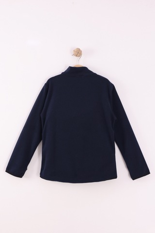 Monox Çocuk Unisex Parmak Geçmeli Polar Ceket Lacivert
