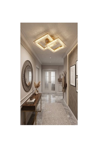 Lumia Lighting Küre Model 3'lü Gold Kumandalı 3 Renk Modu Ledli Kristal Taşlı Modern Salon Mutfak Oturma Odası Led Avize
