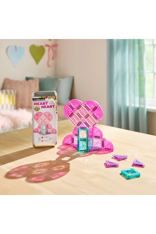 Magna-tıles - Travel Set - Kalpli Set Manyetik Bloklar - 26 Parça
