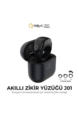 Iqibla Smart Ring J01 Jood Akıllı Zikir Yüzüğü Siyah