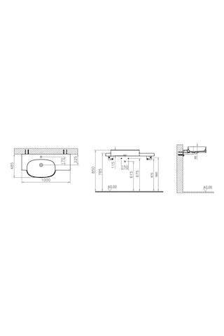 VitrA Voyage Etajerli Lavabo 100 CM Beyaz 7220B403-0041