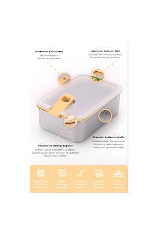 Perfect Seal Paslanmaz Çelik Saklama Kabı 1650 Ml. Çok Renkli