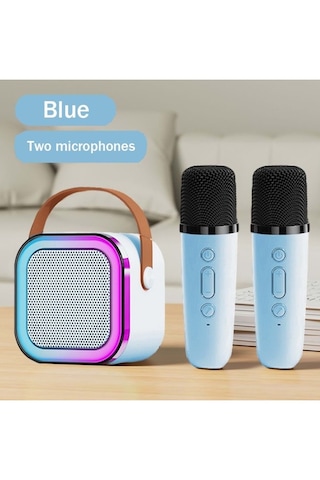 Carboon K12-2 Kablosuz Bluetooth Karaoke Hoparlör & Çift Mikrofon Seti