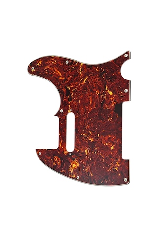 Telecaster Uyumlu Elektro Gitar Pickguard 8 Delikli Kırmızı Alev Desenli