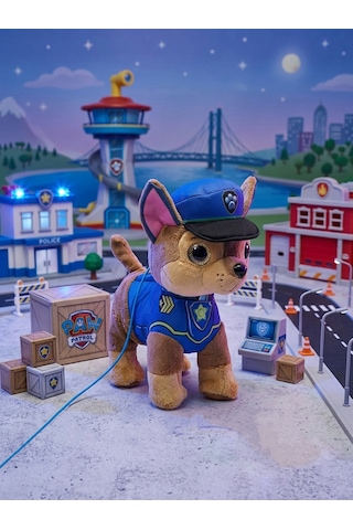 Paw Patrol Köpek Yürüyen, Havlayan Müzikli Tasmalı Kumandalı Peluş Oyuncak Paw Patrol Peluş Köpek, Paw Petrol Oyuncak Mavi