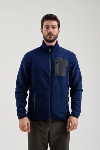 Exuma 2312003 Erkek Lacivert Tam Fermuarlı Polar 001