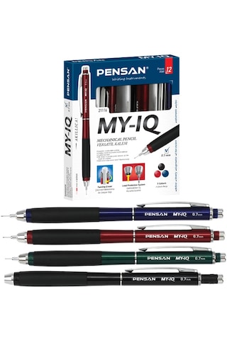 Pensan Versatil Kalem My Iq 0.7 Mm Uçlu Kalem 12 Li Paket Pensan Versatil Kalem My Iq 0.7 Mm Uçlu Kalem 12 Li Paket