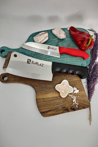 Sürmene Nakiri Şef Bıçağı Et. Kemik Kırma Satırı. Şef Seti